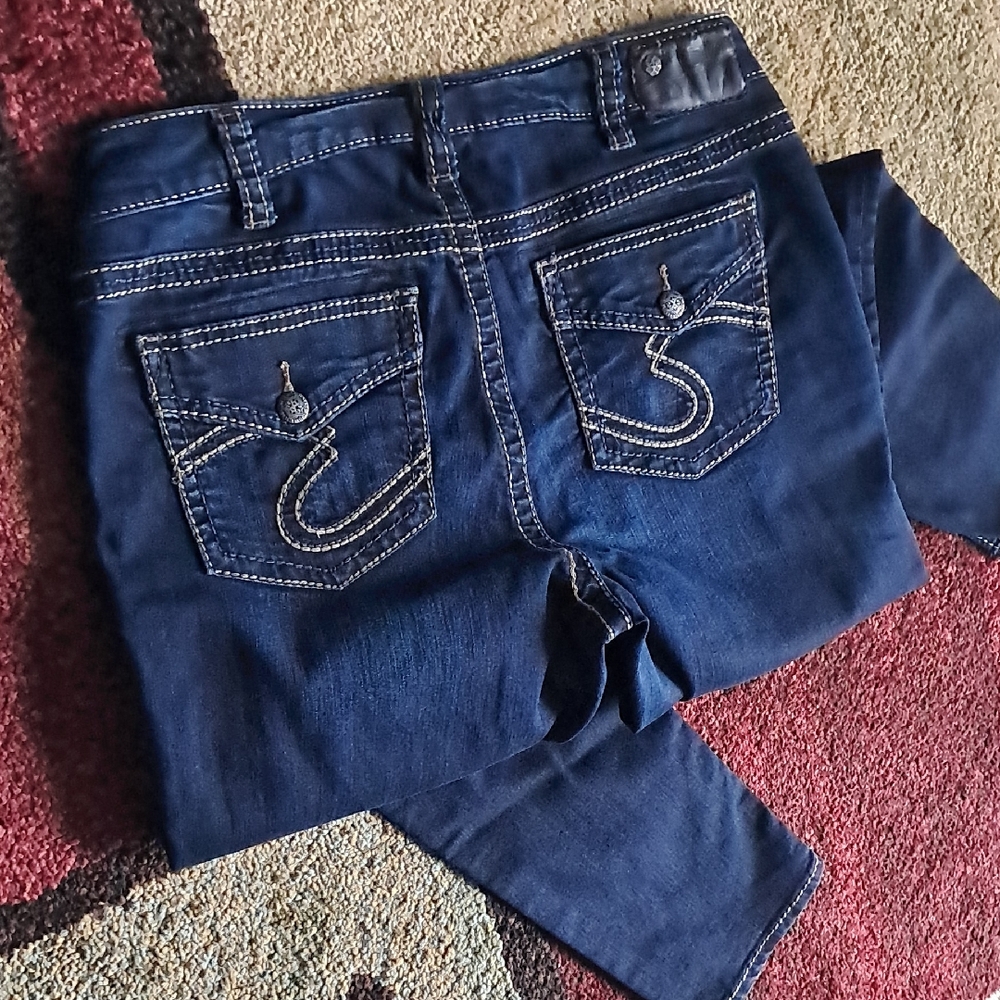 (30) Silver Suki Super Skinny Women's Blue Jeans(30)